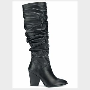 Stuart Weitzman Smashing Black Leather Knee Boots